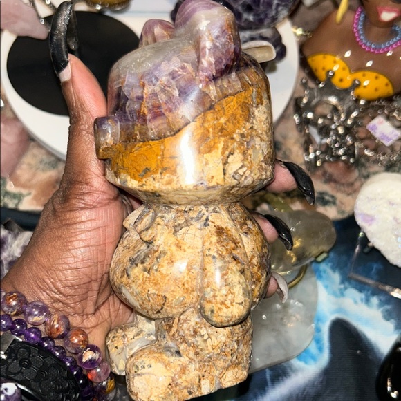 Natural Opalized Fluorite Root Stone Bear Custom - Picture 4 of 9